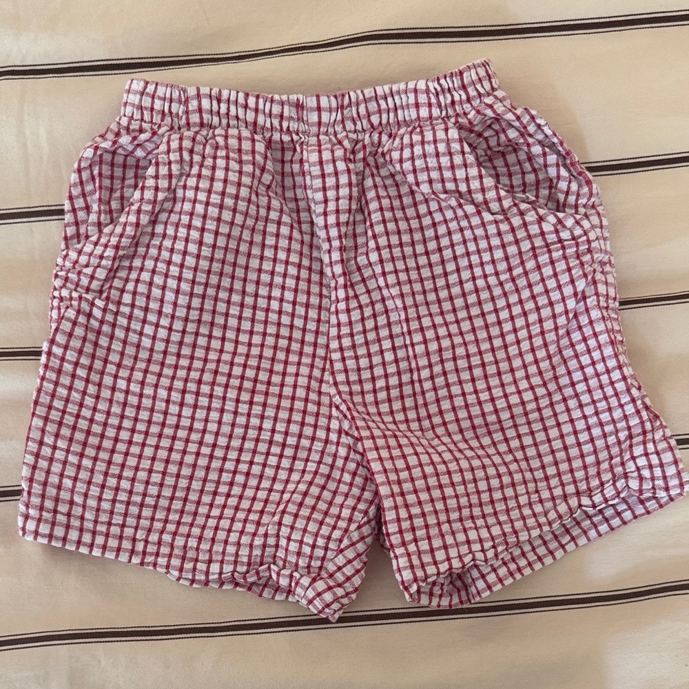 Bailey Boys Red Plaid Shorts